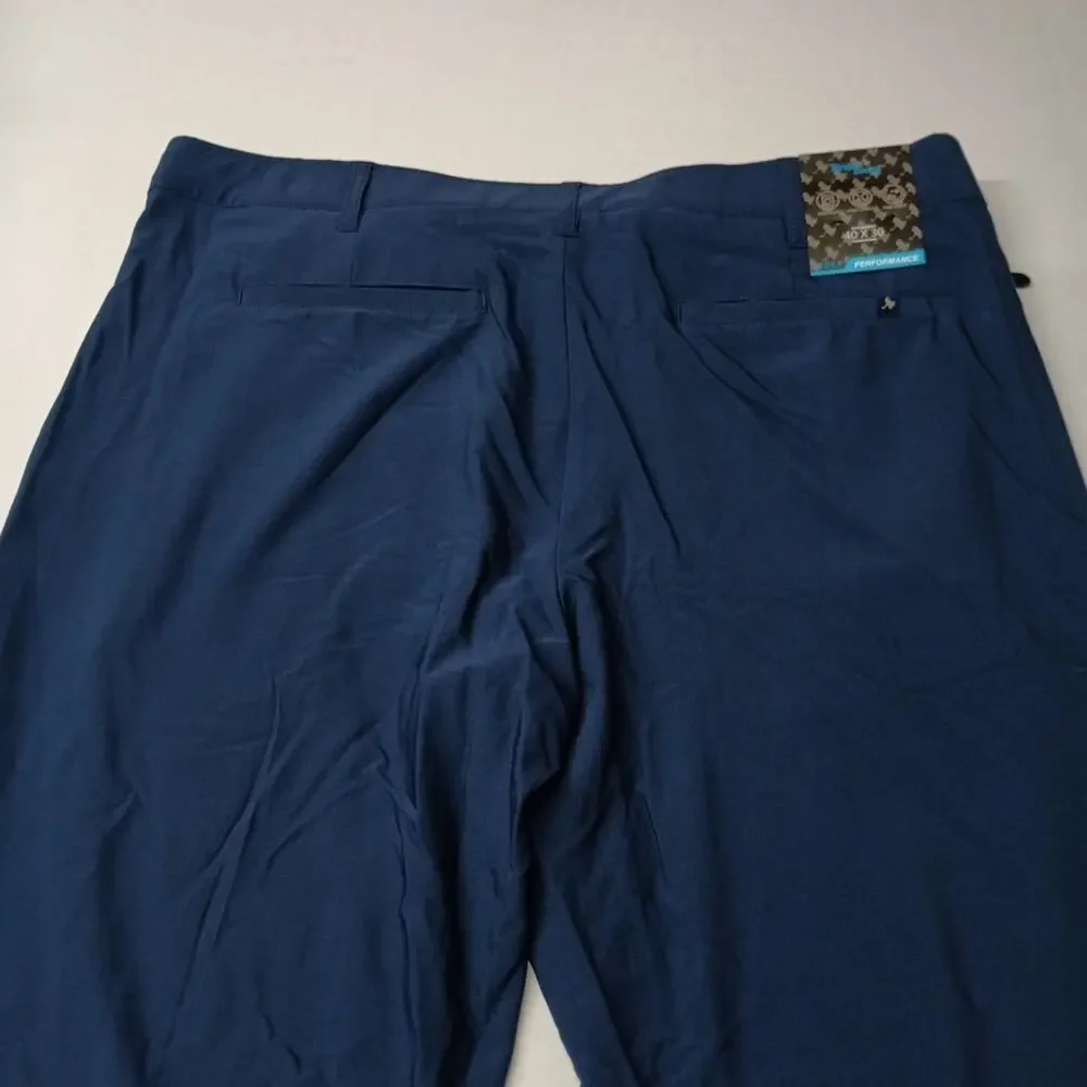Birdie Bound Golf Pants Men's Size 40x30 Blue Flex Straight‎
